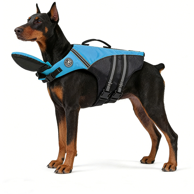Life Jacket Buoyancy - เสื้อชูชีพสำหรับสุนัข ความลอยตัวสูง เสื้อกั๊กนิรภัยสำหรับสัตว์เลี้ยง สะท้อนแสง พร้อมหูจับสำหรับช่วยเหลือ สำหรับสุนัขขนาดเล็ก