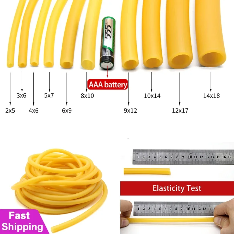 Speargun Rubber Band - 1 ~ 10 M น้ํายางธรรมชาติท่อ ID